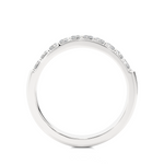 Load image into Gallery viewer, 1 Ct Round Cut Moissanite Pave Set Wedding Band In Silver
