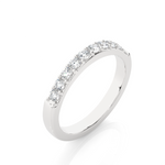 Load image into Gallery viewer, 1 Ct Round Cut Moissanite Pave Set Wedding Band In Silver
