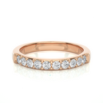 Load image into Gallery viewer, 1 Ct Round Cut Moissanite Pave Set Wedding Band In Silver
