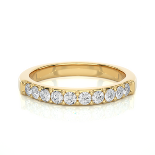 Surface Prong Setting Moissanite Ring yellow gold