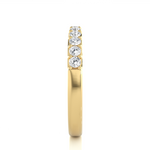 Load image into Gallery viewer, 1 Ct Round Moissanite Pave Set Wedding Band In Yellow Gold
