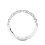 Load image into Gallery viewer, 1 Carat Three Row Moissanite Pave Set Wedding Band In White Gold
