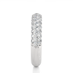 Load image into Gallery viewer, 1 Carat Three Row Moissanite Pave Set Wedding Band In Silver
