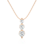 Load image into Gallery viewer, 1 Ct Round Cut Three Stone Moissanite Pendant For Women in Silver

