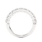 Load image into Gallery viewer, 1 Carat Round Moissanite Traditional Shank Half Eternity Band In Silver
