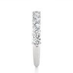 Load image into Gallery viewer, 1 Carat Round Moissanite Traditional Shank Half Eternity Band In Silver
