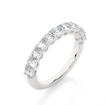 Load image into Gallery viewer, 1 Carat Round Moissanite Traditional Shank Half Eternity Band In Silver
