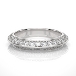 Load image into Gallery viewer, 1 Ct Round Cut Moissanite Two Row Wedding Band In White Gold
