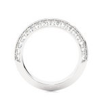 Load image into Gallery viewer, 1 Ct Round Cut Moissanite Two Row Wedding Band In Silver
