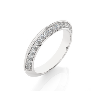 1.5ct Two Row Moissanite Wedding Band in White Gold