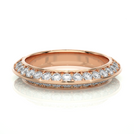 Load image into Gallery viewer, 1 Ct Round Cut Moissanite Two Row Wedding Band In Silver
