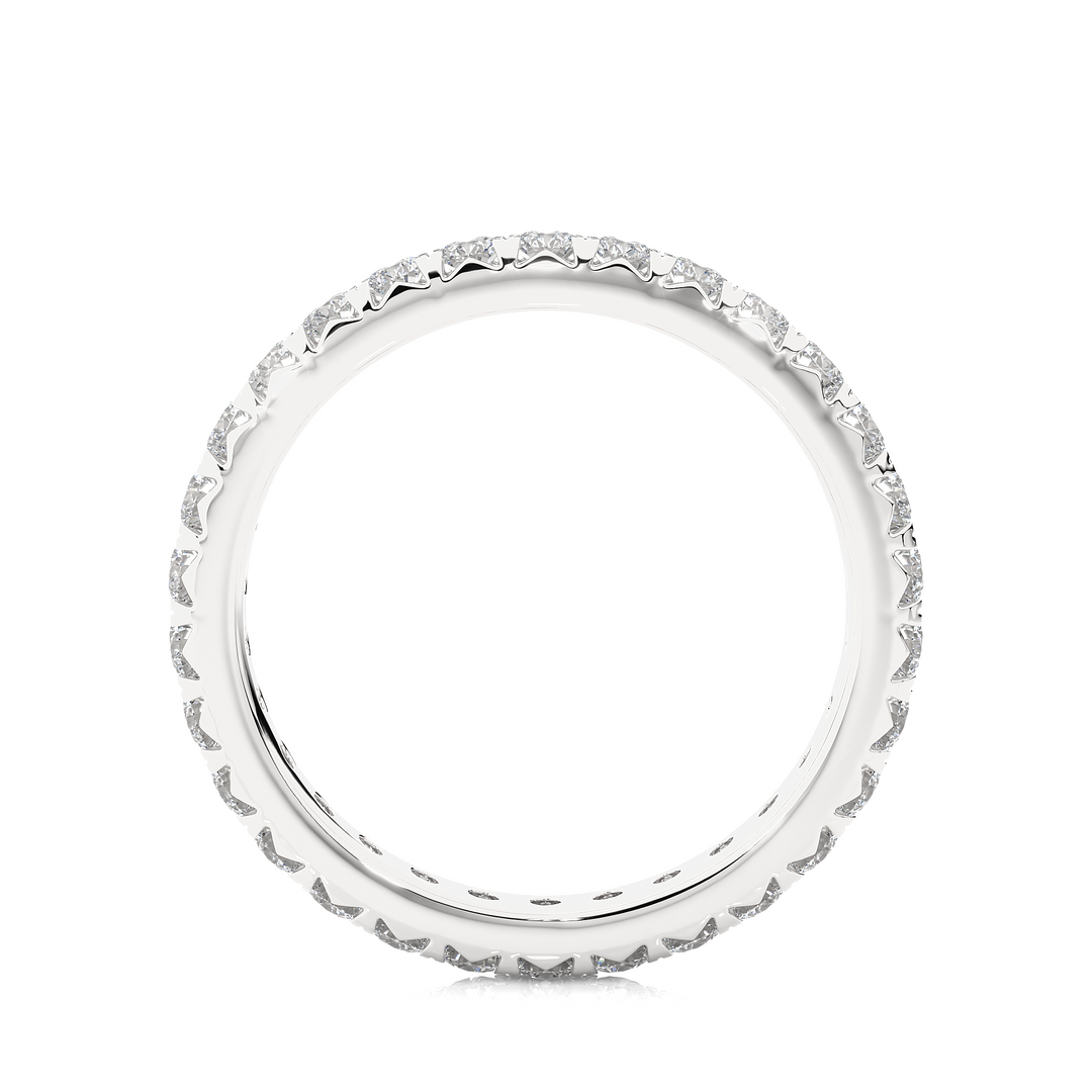 V-Prong Moissanite Ring silver