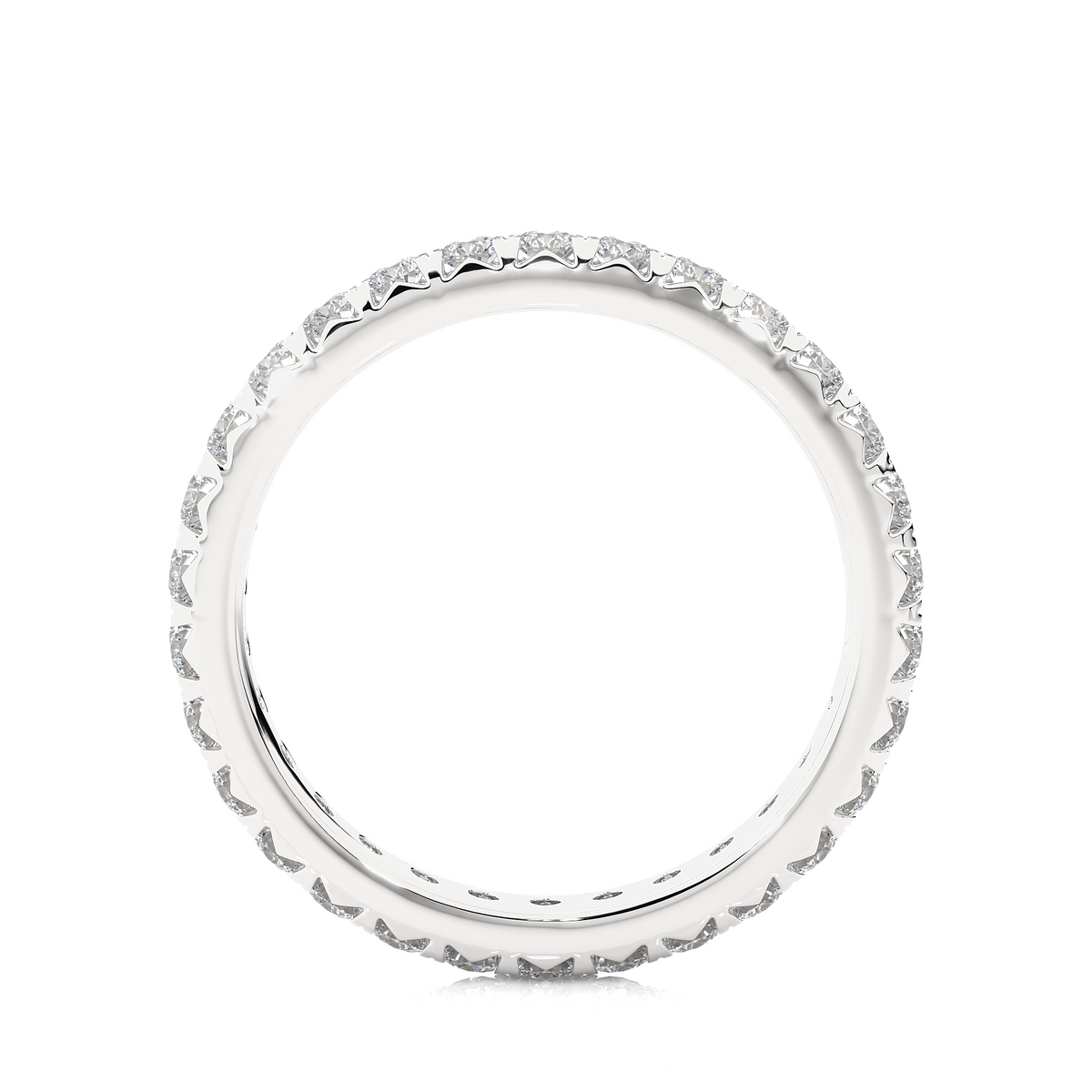V prong moissanite ring silver