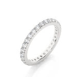Load image into Gallery viewer, V-Prong Moissanite Ring silver
