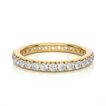 Load image into Gallery viewer, 1 Ct Round Cut V-Prong Moissanite Wedding Band in Rose Gold
