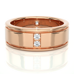 Load image into Gallery viewer, 0.50 Ct Bezel Set Moissanite Wedding Band in Yellow Gold
