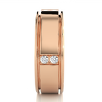 Load image into Gallery viewer, Vertical Round Stone Moissanite Ring rose gold
