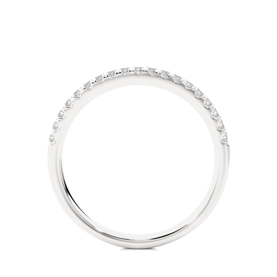 1.40 mm V-split Moissnaite Ring white gold