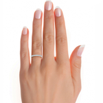 Load image into Gallery viewer, 1.40 mm V-split Moissnaite Ring white gold
