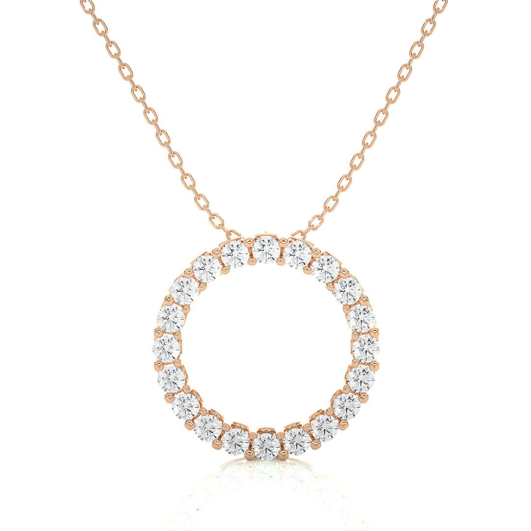 Women's Round Shape Pendant rose gold