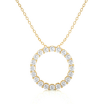 Load image into Gallery viewer, 2 Ct Round Shaped Moissanite Eternity Pendant In Rose Gold
