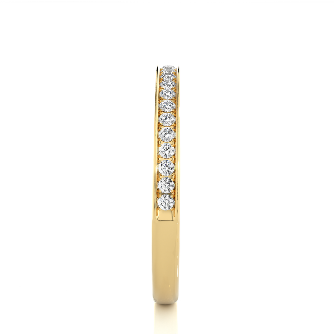 1.30 mm Moissanite Channel Setting Ring yellow gold
