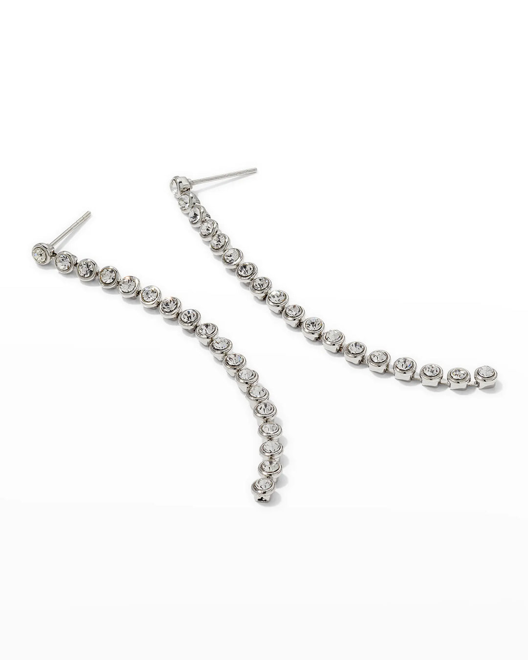 1.50 Carat Round Drop & Linear Moissanite Earrings For Women