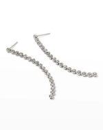 Load image into Gallery viewer, 1.50 Carat Round Drop &amp; Linear Moissanite Earrings For Women
