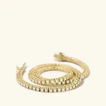 Load image into Gallery viewer, 3 Carat Round Cut Moissanite Tennis Bracelet in Yellow Gold for Women
