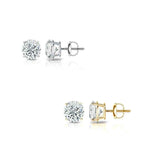 Load image into Gallery viewer, 2 Carat Round Shape Moissanite Stud Earrings For Mens
