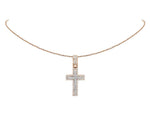 Load image into Gallery viewer, 2.80 Ct Round Shape Moissanite Cross Pendant in Rose Gold For Women
