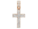 Load image into Gallery viewer, 2.80 Ct Round Shape Moissanite Cross Pendant in Rose Gold For Women
