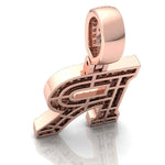 Load image into Gallery viewer, 3 Ct Round Cut Moissanite Initial "R" Pendant in White Gold
