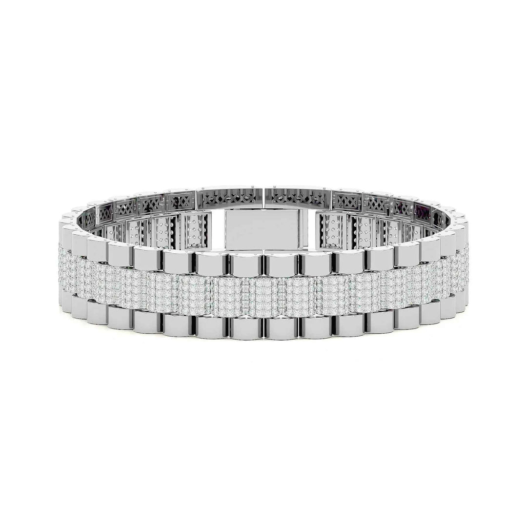 5.50 Ct Round Cut Moissanite Hip Hop Bracelet for Men
