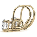 Load image into Gallery viewer, 2 Ct Round Cut Solitaire Moissanite Drop Earrings in White Gold
