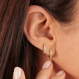 1 Ct Moissanite Huggie Hoop Earrings For Women