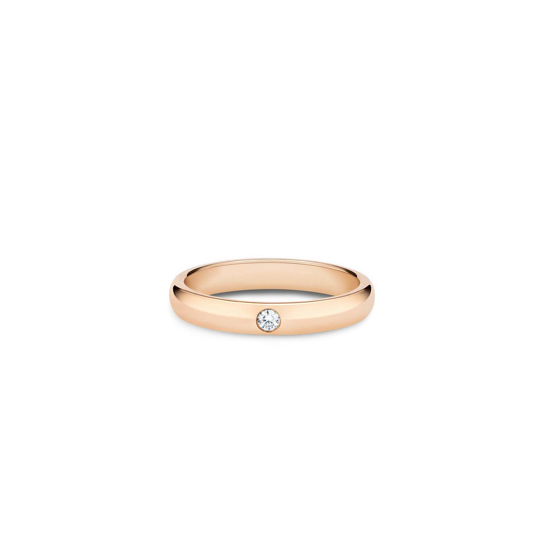 0.20 Ct Moissanite Solitaire Ring in Rose Gold For Men