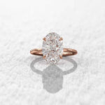 Load image into Gallery viewer, 2 Ct Oval Cut Moissanite Solitaire Engagement Ring In Rose Gold
