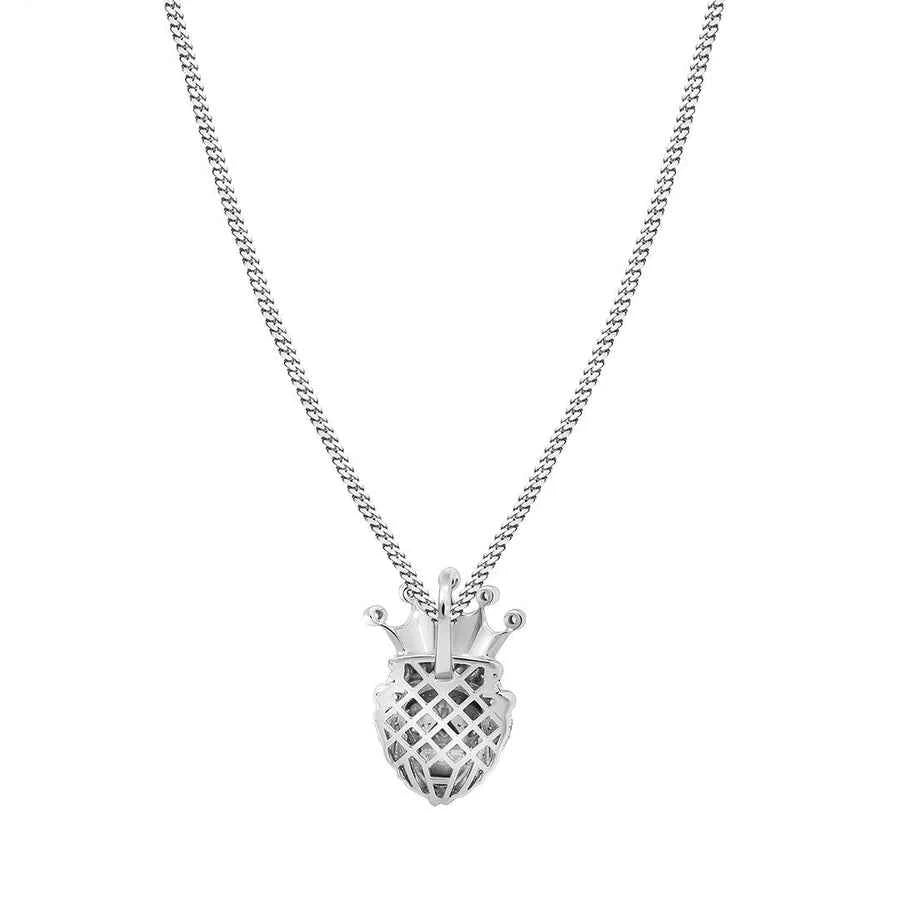 2 Carat Lion King Round Moissanite Pendant In White Gold