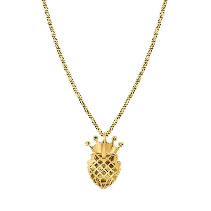 2 Carat Lion King Round Moissanite Pendant In White Gold
