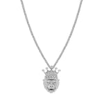 Load image into Gallery viewer, 2 Carat Lion King Round Moissanite Pendant In White Gold
