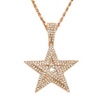 Load image into Gallery viewer, 0.5 Ct Moissanite Star Shape Pendant in Rose Gold
